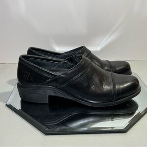 Ariat ATS Sutter Wedge Leather Slip On Loafers, Size 8 B, Black